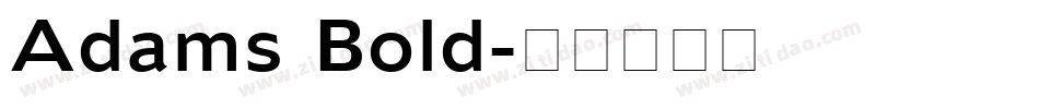 Adams Bold字体转换